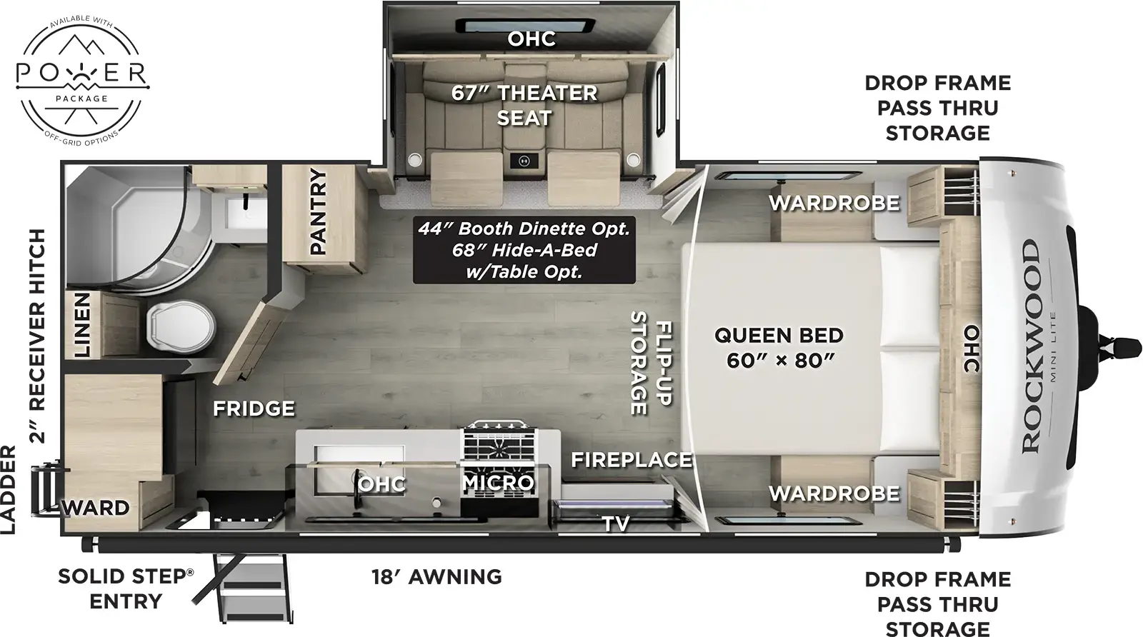 Rockwood Mini Lite 2205S Floorplan